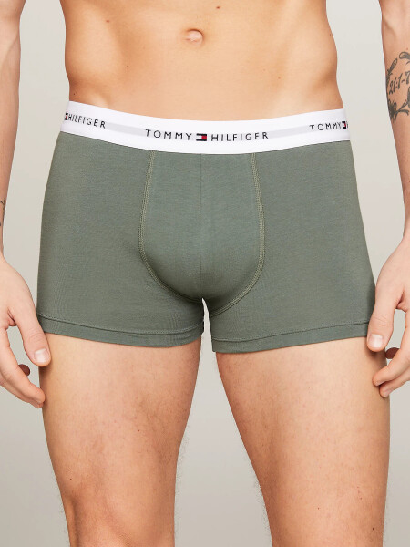 Pánske boxerky TRUNK 3Pack UM0UM02761 0XY Combination Green Tommy Hilfiger