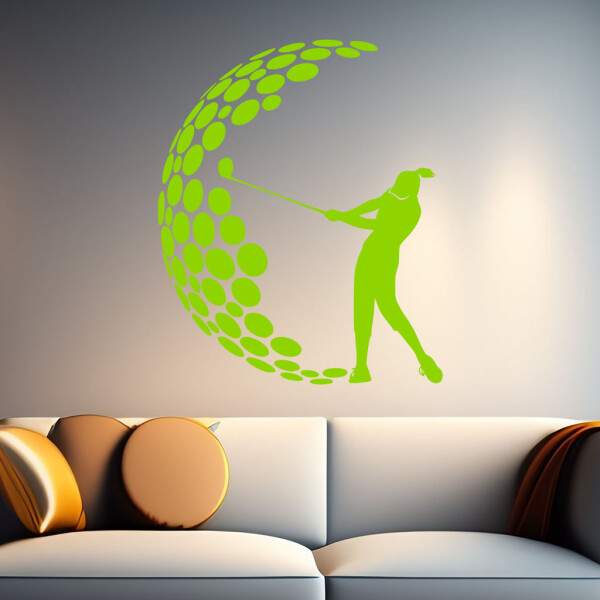Veselá Stena Samolepka Golf Farba: zelená, Veľkosť: 100 x 82 cm