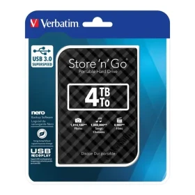 Verbatim Store #39;n#39; Go GEN2 SuperSpeed ??4TB čierna / Externý HDD / 2.5 / USB 3.0 / 8MB / 5400rpm / 4.8GBps (53223)