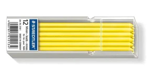 Staedtler Lumocolor náhradná tuha žltá / 3 mm / 70 mm / 12 ks (218-1)