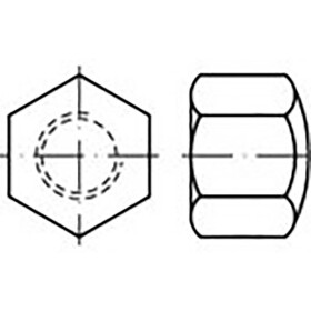 TOOLCRAFT TO-6857412 klobúková matica uzavretá M5 DIN 917 mosaz 100 ks; TO-6857412