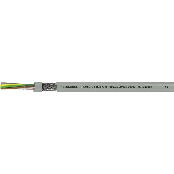 HELU 16025-500 dátový kábel LiYCY 1 x 0.75 mm² sivá 500 m; 16025-500