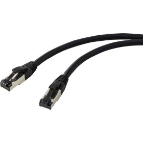 Renkforce RF-7106486 RJ45 sieťový sieťové káble, prepojovacie káble CAT 8.1 S/FTP 5.00 m čierna 1 ks; RF-7106486