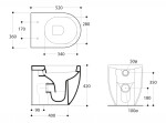 KERASAN - FLO WC misa 36x51,5cm, spodný/zadný odpad, biela 311601
