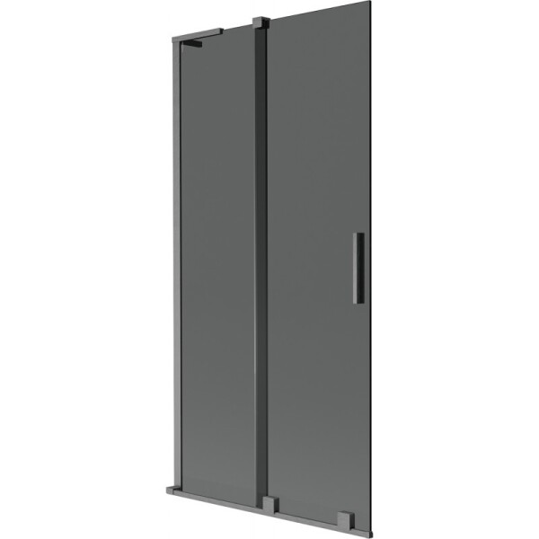 MEXEN/S - Velar L dvojkrídlová posuvná vaňová zástena 90 x 150, grafit, grafit kartáčovaná 896-090-003-41-66