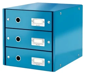 Leitz Zásuvkový box ClickStore modrá / 3 zásuvky / Kartón (60480036)