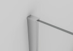 CERANO - Sprchová zástena Walk-in Onyx Round Ľ/P - 6 mm - chróm, transparentné sklo - 90x190 CER-670900