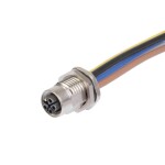 Weidmüller SAIE-M12BK-5-0.2VHM16-2.5 2968070000 guľatý konektor DIN, 1 ks; 2968070000