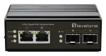 LevelOne Industriálny PoE+ switch 2x GE PoE/2x SFP 180W / Switch / Priemyselný / Neriadený / DIN lišta (IGP-0431)
