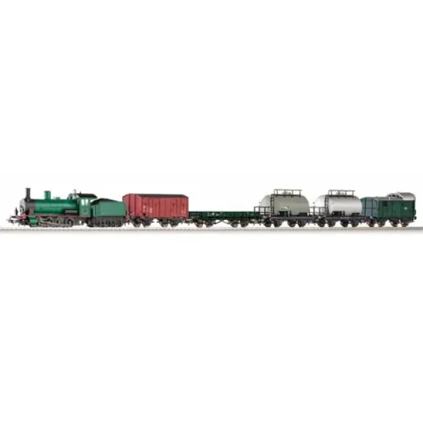 Piko 97942 Štartovacia sada Nákladný vlak s parnou lokomotívou Rh 71 (G 7.1) SNCB III