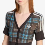 Tričko adidas Checked V-Neck Shirt With Buttons Multicolor XS