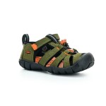 Keen seacamp dark olive/gold flame (cnx) barefoot sandále 36 EUR