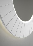 SAPHO - LUMIRO STRIP guľaté zrkadlo s LED osvetlením v ráme, priemer 75cm, biela mat LR750-3131S