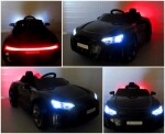 Mamido Elektrické autíčko Audi E-Tron GT s EVA kolesami a príjemným koženým sedlom - čierne