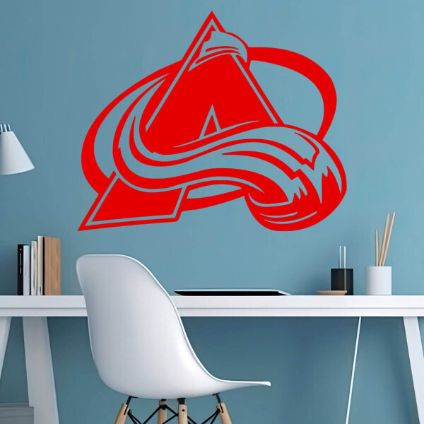 Veselá Stena Samolepka Hokejový tím Colorado Avalanche Farba: červená, Veľkosť: 60 x 49 cm