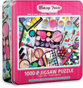 EUROGRAPHICS Puzzle Paleta farieb: Makeup v plechovej krabičke