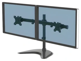 Fellowes Seasa čierna / Stolný stojan pre 2 monitory / VESA 75-100 mm / do 27" / nosnosť 8 kg (8043701)