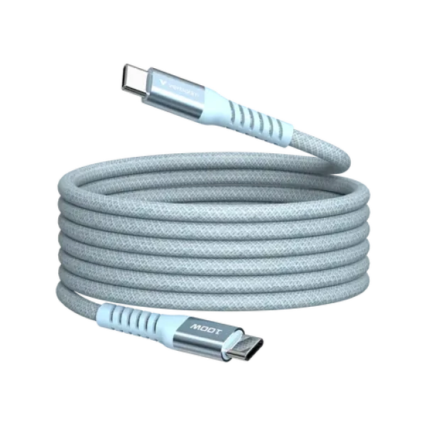 Verbatim 31856 Magnetický 100W USB-C kábel 1.2m modrá / USB-C(M) / USB-C(M) / PD QC 3.0 (31856)