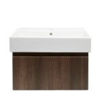 Kúpeľňová skrinka s umývadlom SAT Evolution 58x30x44,8 cm orech mat SATEVO60NAU2 SATEVO60NAU2