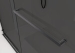 CERANO - Sprchová zástena Walk-in Medin Ľ/P - 8 mm - čierna matná, grafitové sklo - 160x195 - dvojdielna posuvná CER-478054