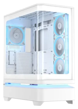 Asus Prime AP304 TG ARGB biela / Skriňa / ATX/mATX/Mini-ITX / Midi Tower / 2x USB 3.2 / 1x USB-C 3.2 / bez zdroja (90DC0113-B19000)