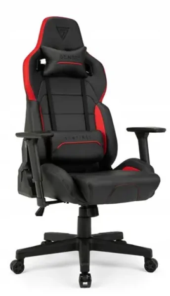 SENSE7 Sentinel čierno-červená / Herná stolička / Ekokoža / nastaviteľné / pojazdové kolieska / nosnosť 150 kg (5905669153638)