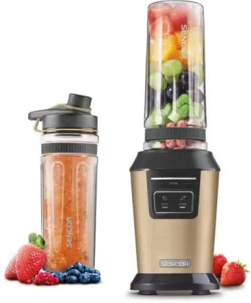 Sencor SBL 7077CH chróm / smoothie mixér / 800W / 2x 600ml (8590669243198)