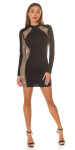 Sexy Koucla longsleeve Minidress with glitter white S