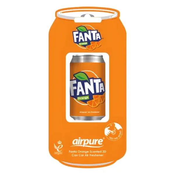 Airpure Osviežovač vzduchu do auta Fanta Orange / Osviežovač vzduchu do auta / 3D plechovka / Vôňa pomaranč