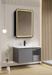 Zrkadlová skrinka s osvetlením SAT 50x71 cm čierna SATZGALED5071CE SATZGALED5071CE