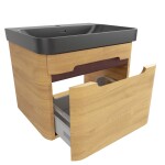 Kúpeľňová skrinka s umývadlom SAT Fusion 57,5x43x45 cm dub medový mat SATFUSION60DMBKM SATFUSION60DMBKM