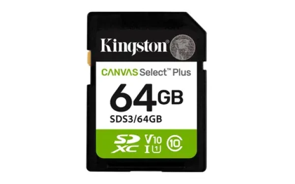 Kingston Canvas Select PLUS SDXC 64GB / UHS-I V90 / U3 / Class 10 (SDS3/64GB)