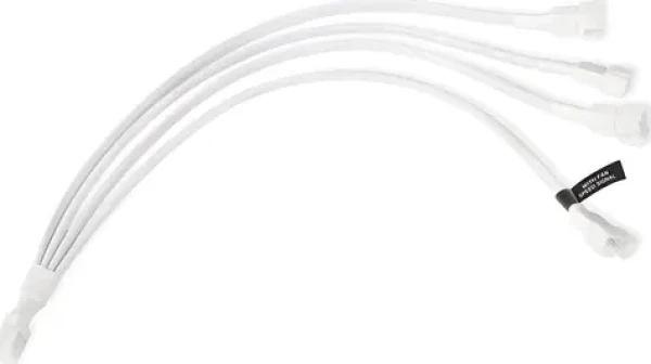 Alphacool Y-Splitter 4-Pin na 4X 4-Pin PWM 30cm biela / Rozbočovací kábel / 4-pin na 4X 4-pin / 30 cm (18729)