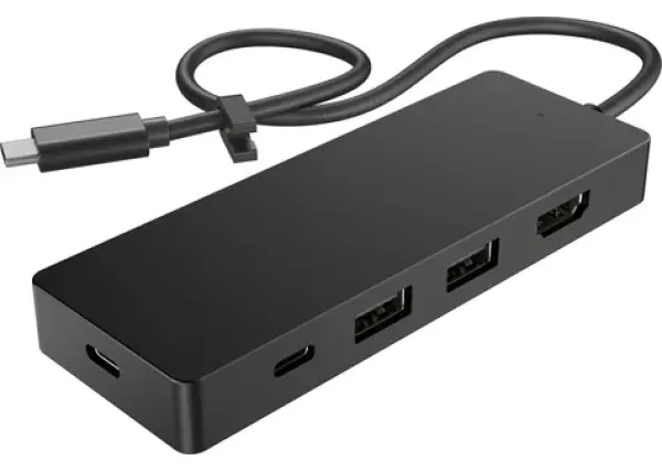 HP USB-C Travel Hub G3 čierna / USB Hub / 2x USB-C / 2x USB-A / HDMI / 65W PD (86S97UT)