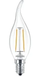 LED žiarovka Classic BA35 E14 2W číra / Sviečkový tvar / Teplá biela 2700K / Náhrada 25W / 250lm / Nestmievateľná (SKL000213716)