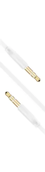 FIXED Plochý audio AUX kábel s konektormi 2 x 3.5 mm jack biela (FIXM-AUX-WH)