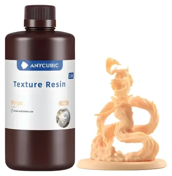 Anycubic Texture Resin béžová / Živica pre 3D tlač / 1 kg / 405 nm / LCD/DLP (SZGBG-10-IPO-01)