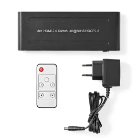 Nedis VSWI3475AT HDMI prepínač 5 vstupov na 1 výstup / 4K2K@60Hz / HDCP 2.2 diaľkový ovládač (VSWI3475AT)