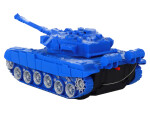 Mamido Tank R/C s diaľkovým ovládaním, svetlá, zvuk, modrý 1:18 27MHz