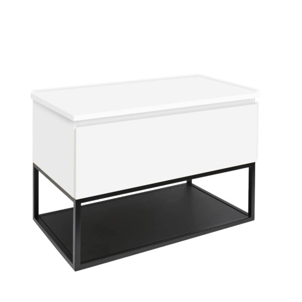 Kúpeľňová skrinka s krycou doskou SAT B-Way 79x57x45 cm biela lesk BWAY80WDESK BWAY80WDESK