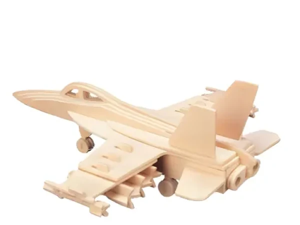 Woodcraft Drevené 3D puzzle Stíhačka prírodná