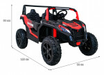 Mamido Detské elektrické autíčko Buggy UTV Strong 24V nafukovacie kolesá červené