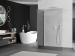 MEXEN/S - Kioto Sprchová zástena WALK-IN 105 x 90, transparent, biela 800-105-212-20-00-090