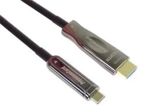 PremiumCord Optický adaptér USB-C - HDMI Aluminium 10 m / Adaptér / 4K 60Hz / optické vlákno (8592220021740)