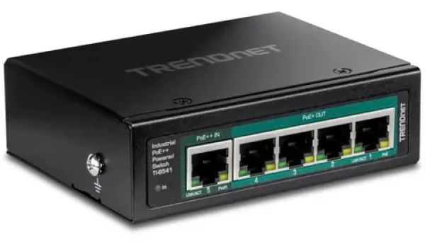 Trendnet TI-B541 / Switch / 5- Port Gigabit / PoE+ Pass-Through / DIN lišta / 65 W (TI-B541)