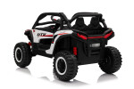 Mamido Mamido Elektrické autíčko Buggy UTV KCK 4x4 biele 24V | 800W | 50 kg | EVA | LED | 2,4Ghz | ECO koža