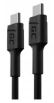 Green Cell KABGC31 PowerStream čierna / Kábel / USB-C (M) - USB-C (M) / 30 cm / USB 2.0 / PD 60 W (KABGC31)