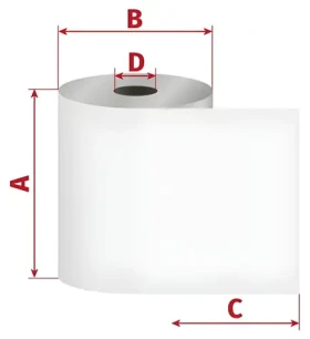 OEM termocitlivý kotúčik 80/150/25 mm / Kotúčik do tlačiarne / 150 m / 75 g/m2 (131080027)