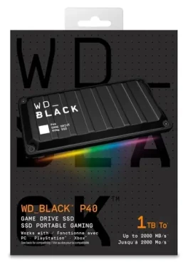 WD_BLACK P40 Game Drive 1 TB / Externý SSD / NVMe (WDBAWY0010BBK-WESN)