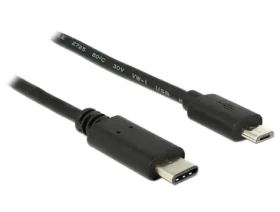 DeLock kábel USB Type-C 2.0 samec gt; USB 2.0 Typ Micro-B samec 2.0 m / čierny (83334-DE)